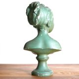 Buste de femme en plâtre, années 30