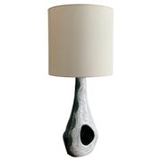 Asymmetrical ceramic lamp Vallauris France 1950, signed, unique