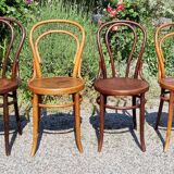 4 chairs bistrot n ° 14 and n ° 18 early twentieth