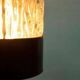 1960s vintage glass pendant, Japandi ribbed glass lamp