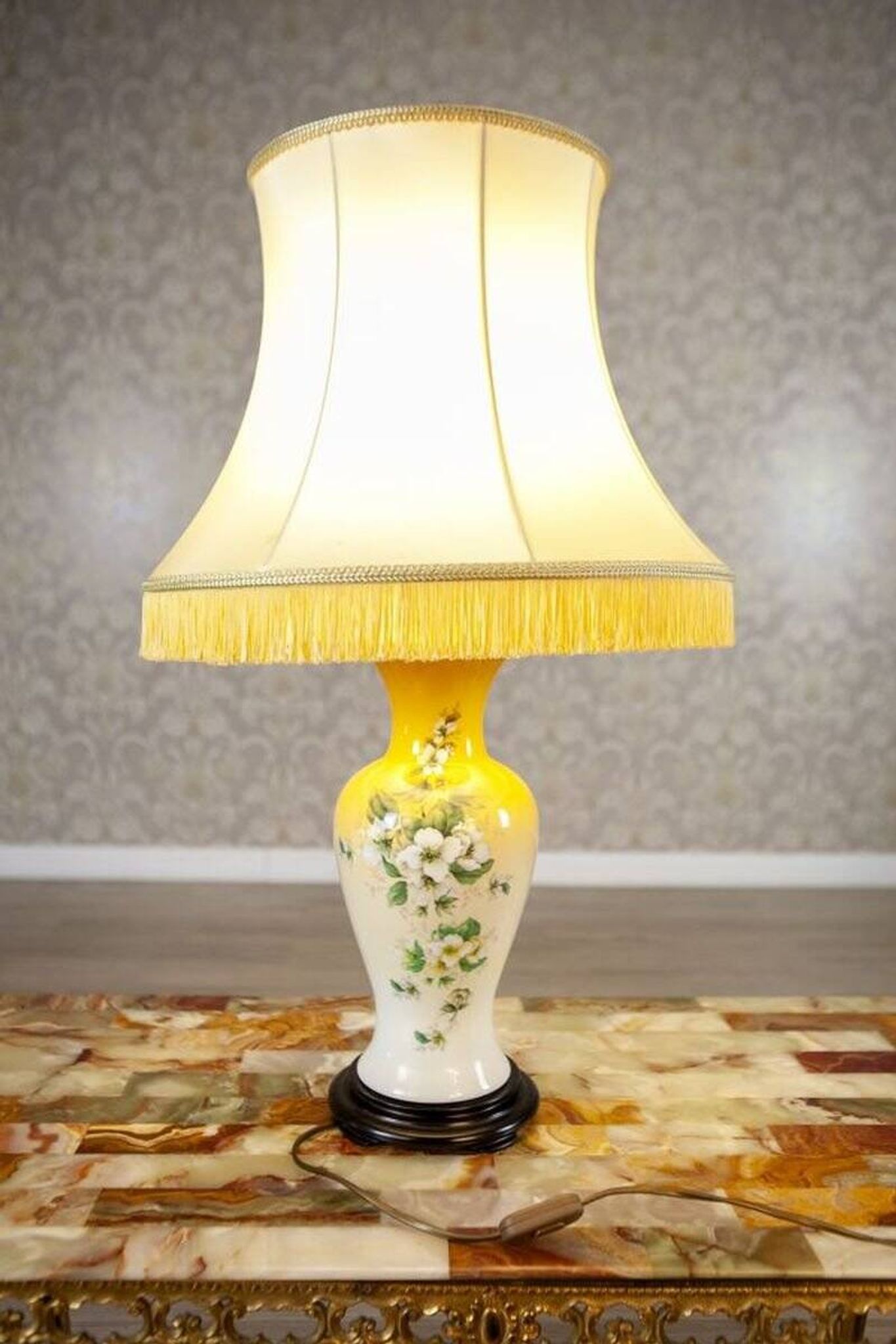 20th Century Night Lamp on Ceramic Base