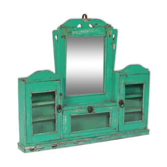 Miroir de barbier art deco piece d'origine Inde 72x10x62cm