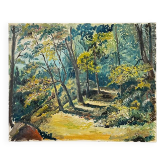 Painting “Path in the forest”, Oil on canvas.