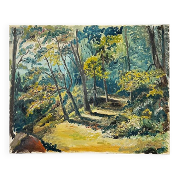 Painting “Path in the forest”, Oil on canvas.