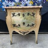 Chest of drawers Louis XV style painted woodwork