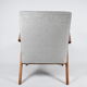 Vintage original armchair 1960s, totally restored, light grey fabric