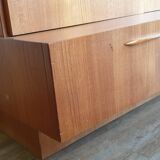 Large living room "Concorde" vintage 1970s Solid teak