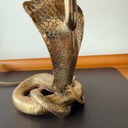 Cobra sculptural lamp in brass – Vintage French work, circa 19
