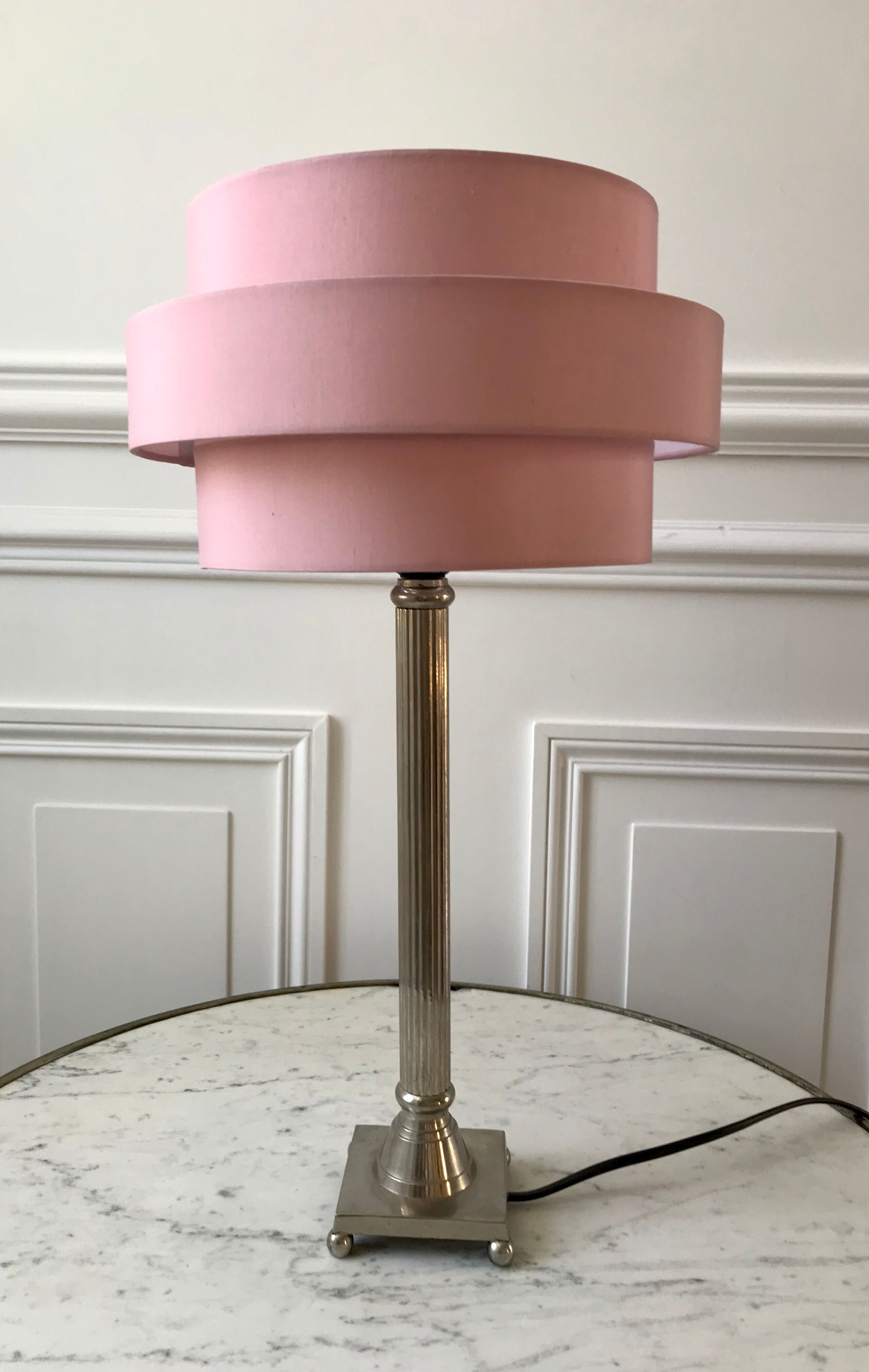Silver metal lamp 50s