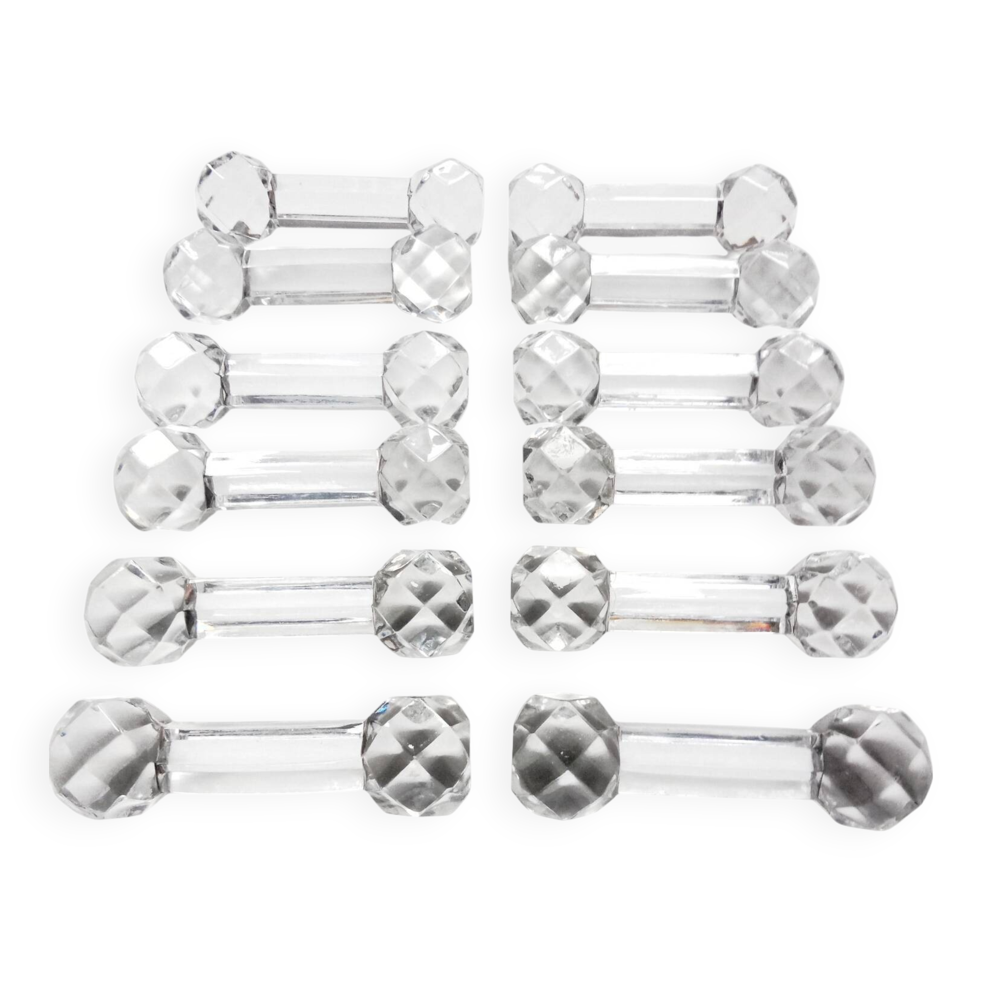 12 cast crystal knife rests
