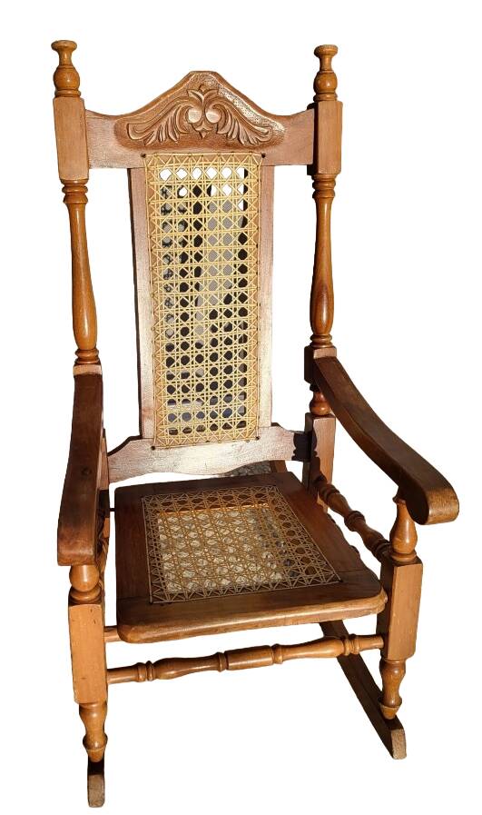 Children's rocking chair with cane