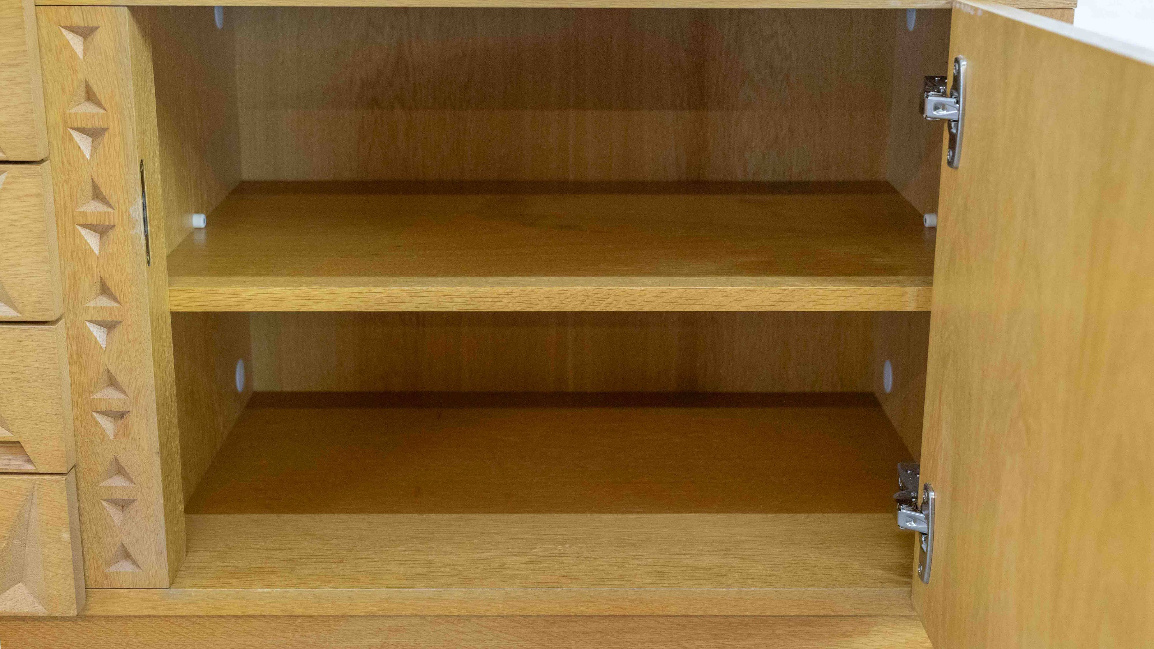 Mid-century brutalist oak sideboard