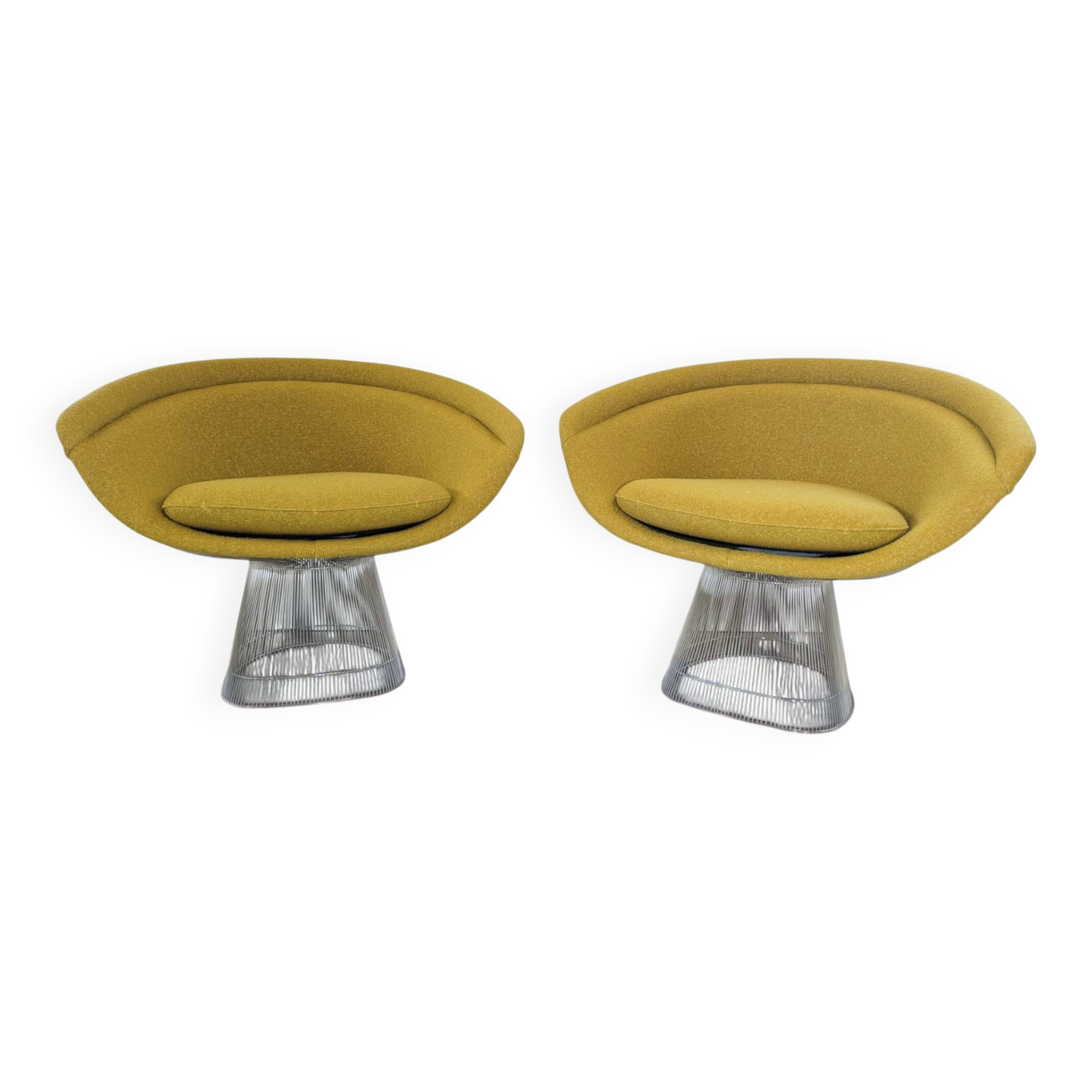 Platner Edition Knoll Pair of Authentic Signed Lounge Chairs