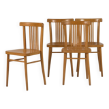 Retro Style Dining Chair Set (Circa 1950). Set of 4 Pieces