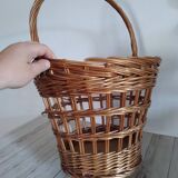Basket with vintage wicker handle