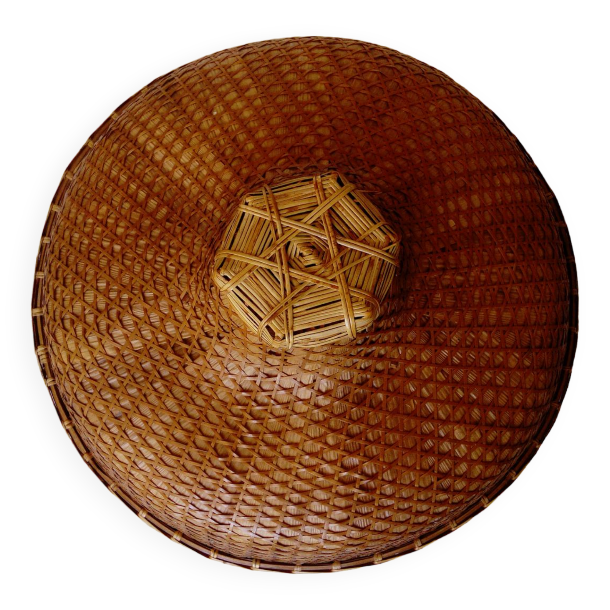 Asian hat braided.