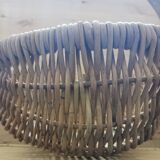 Large vintage basket braided wicker