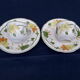 2 coffee cups with Villeroy saucer - Boch model Geranium diam 7 cm