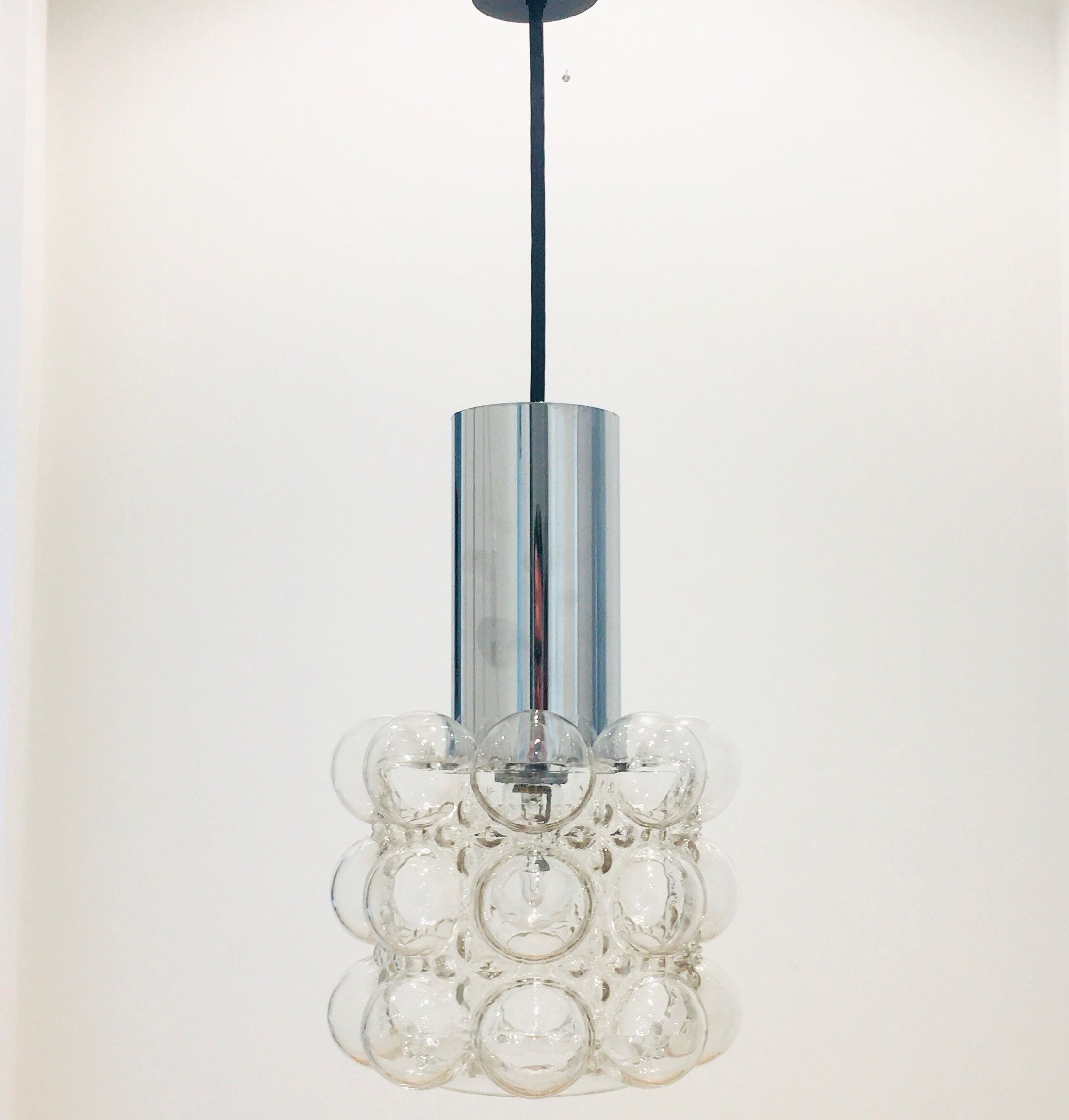 Bubble glass pendant By Helena Tynell For Limburg, Germany, 1960s