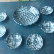 vintage ceramic couppelles and dish , Pornic