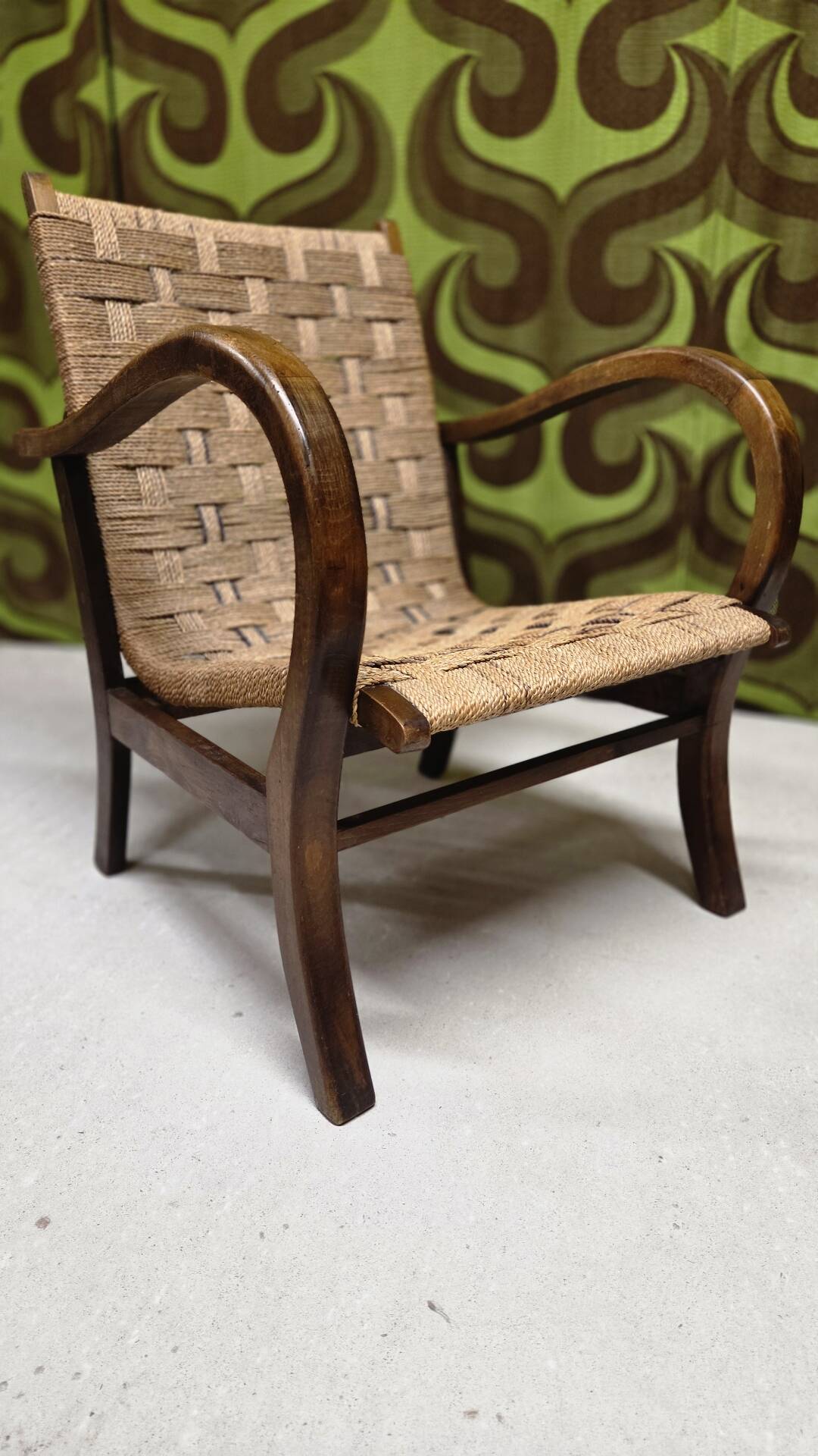 Erich Dieckmann Bauhaus Armchair cordage 1930