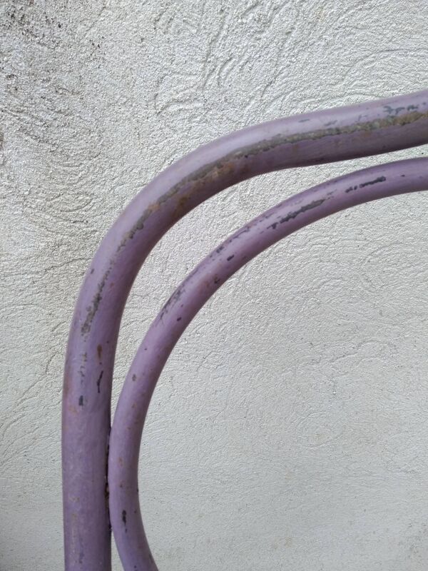 Lit en fer forgé fin XIX patiné