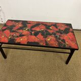 Vintage 1970s coffee table in Valauris style