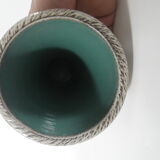 Enamelled stoneware vase signed J Breugnot number 177
