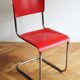 Bright Red 1950's Modernist cantilevered Chair