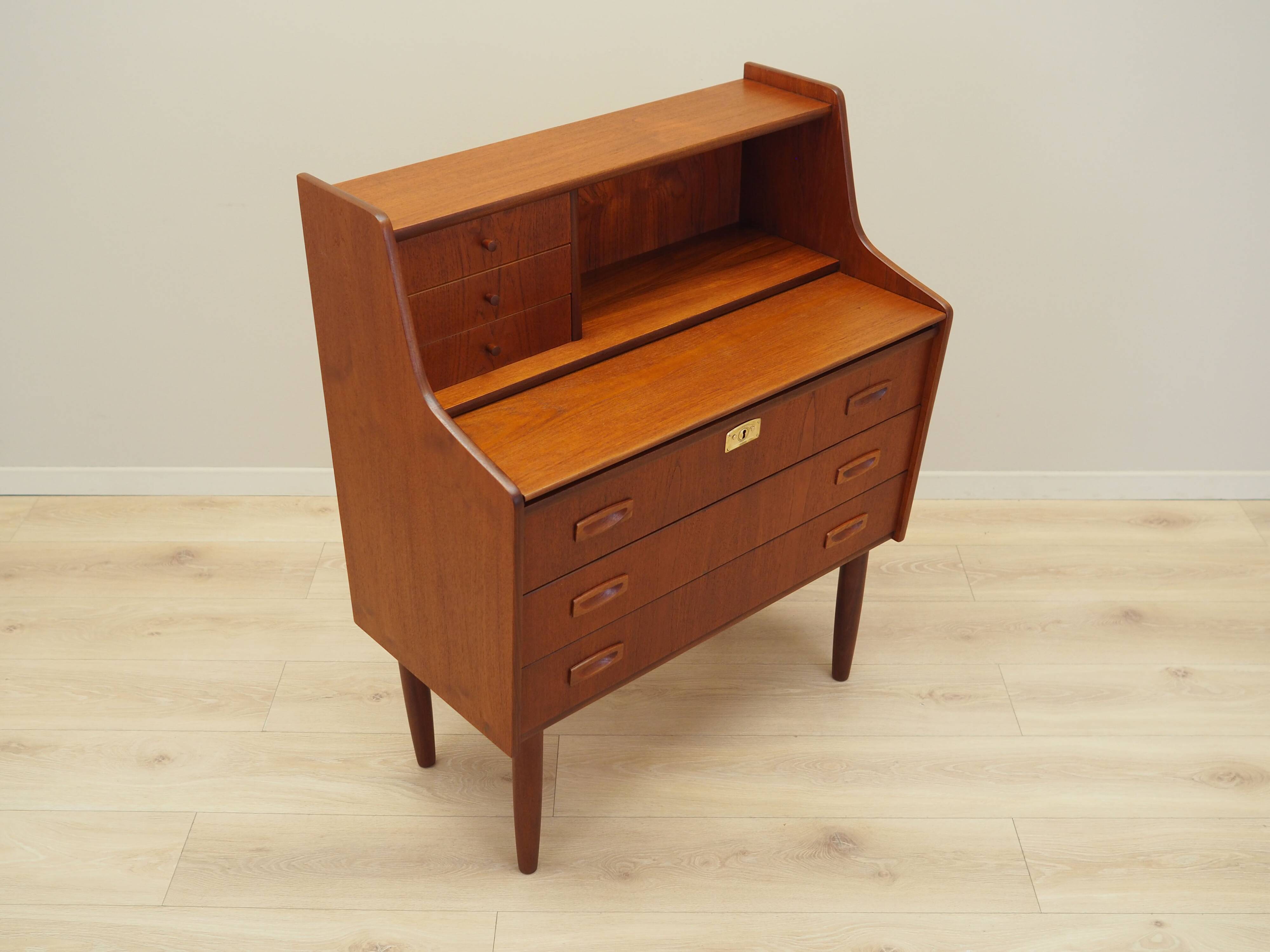 Teak secretary, Danish design, 1970s, production: Denmark