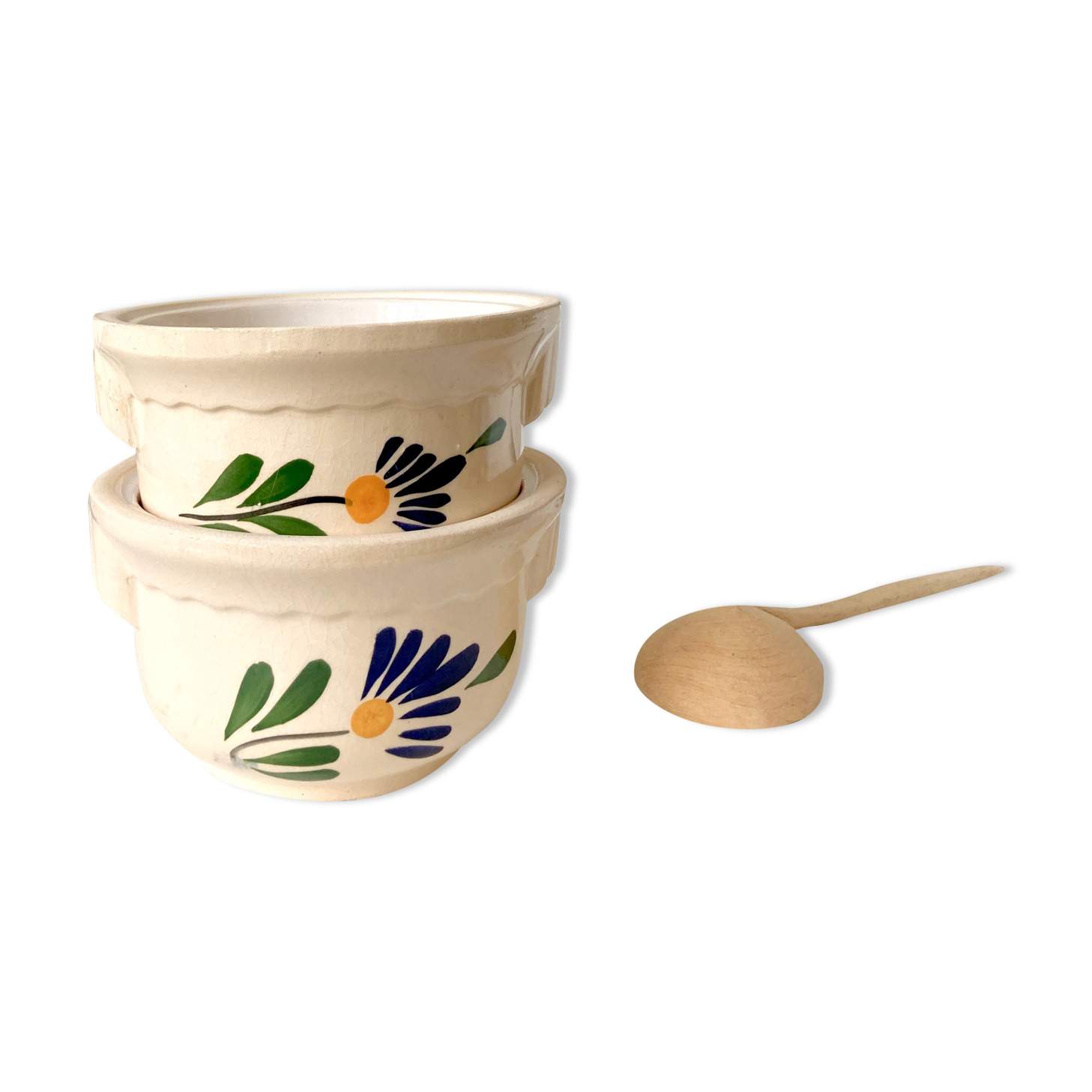 Pair of vintage flower cup bowls