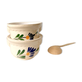 Pair of vintage flower cup bowls