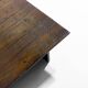 Large rustic brutalist coffee table in patinated wood, 1980s