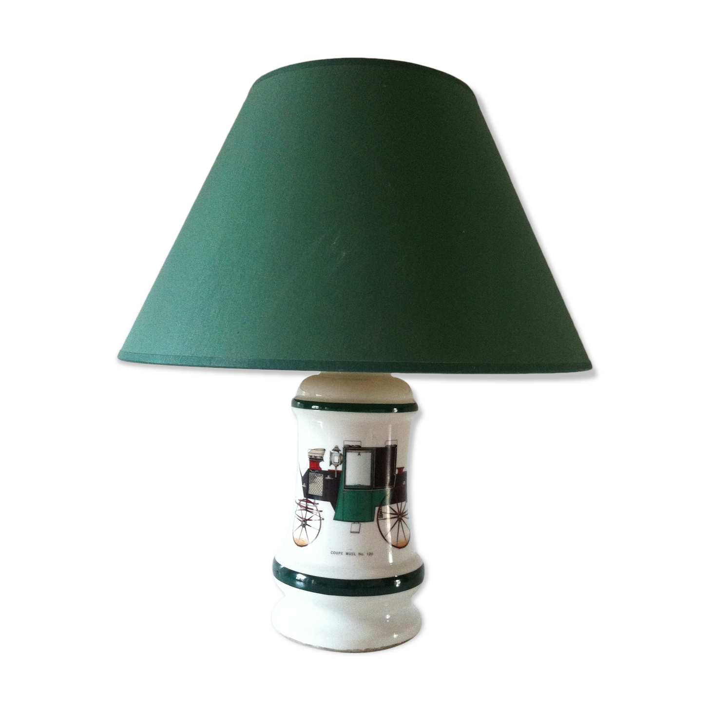 Vintage porcelain lamp from Paris