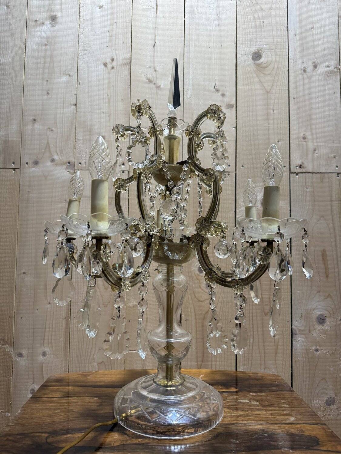 Large Bohemian crystal chandelier