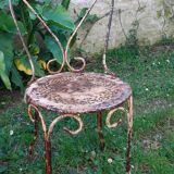 Chaises de jardin en metal