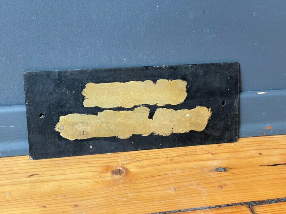 GOLD & BLACK Vintage Glass Sign from1970's Original MAN CAVE