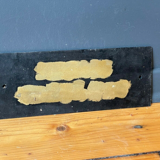 GOLD & BLACK Vintage Glass Sign from1970's Original MAN CAVE