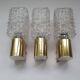 Three vintage Italian gold Targetti wall lights