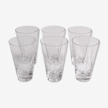 Set of 6 glasses in Wiskhy by Zéphir Busine for the Verreries de Boussu 1960s