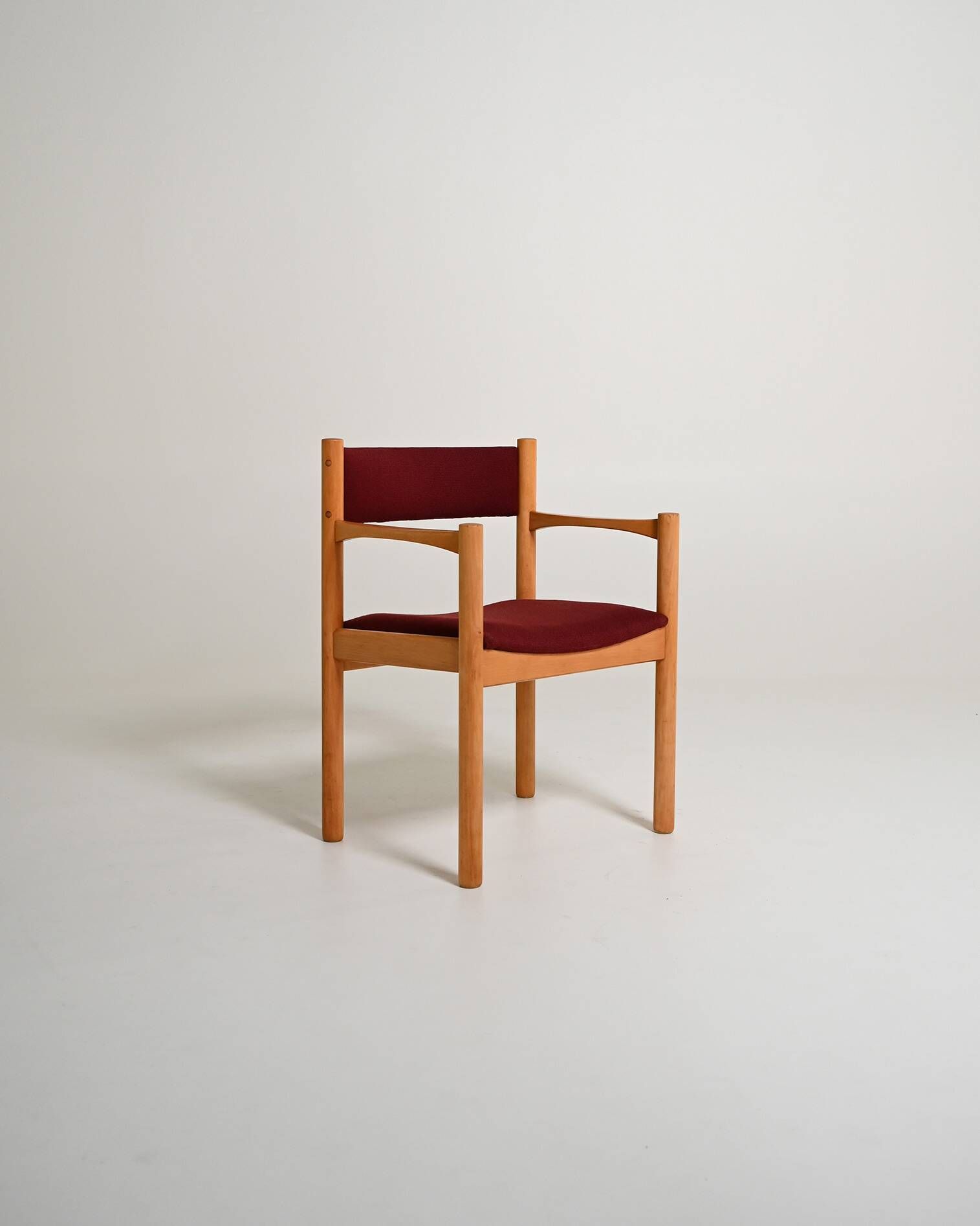 Set of 4 beech armchairs, Denmark, 1960s