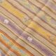 Warm Earth Tones Striped Turkish Kilim Rug, 135x168 Cm