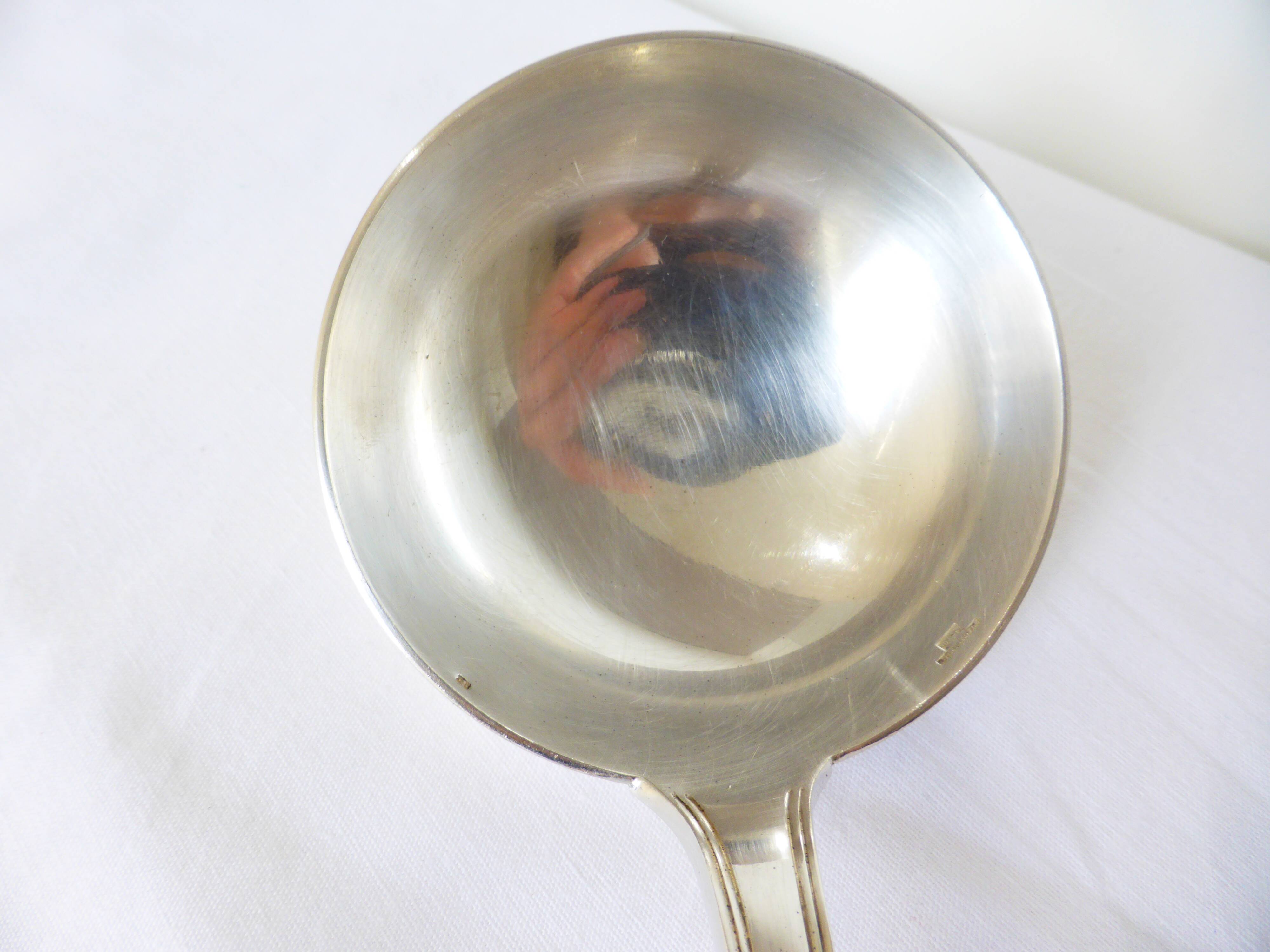 Vintage Christofle silver plated art deco ladle
