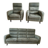Canapé 3 places et 2 fauteuils poltronesofa