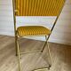 Set of 4 vintage Lafuma CHANTAZUR folding chairs from the 70s in mustard.