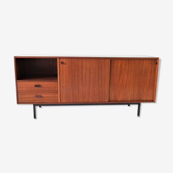 Buffet Bas 1960 in mahogany, Provenance Cité Universitaire Jean Zay