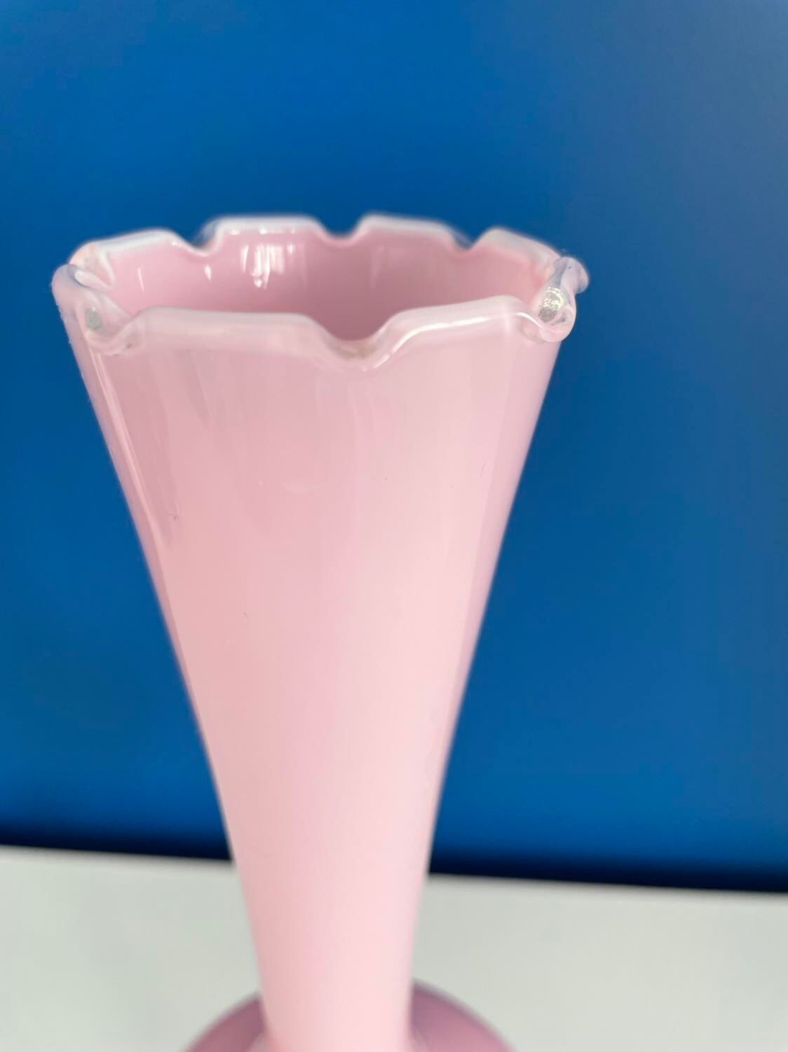 Vintage opaline pink vase