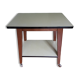 Formica and wood dessert table on wheels