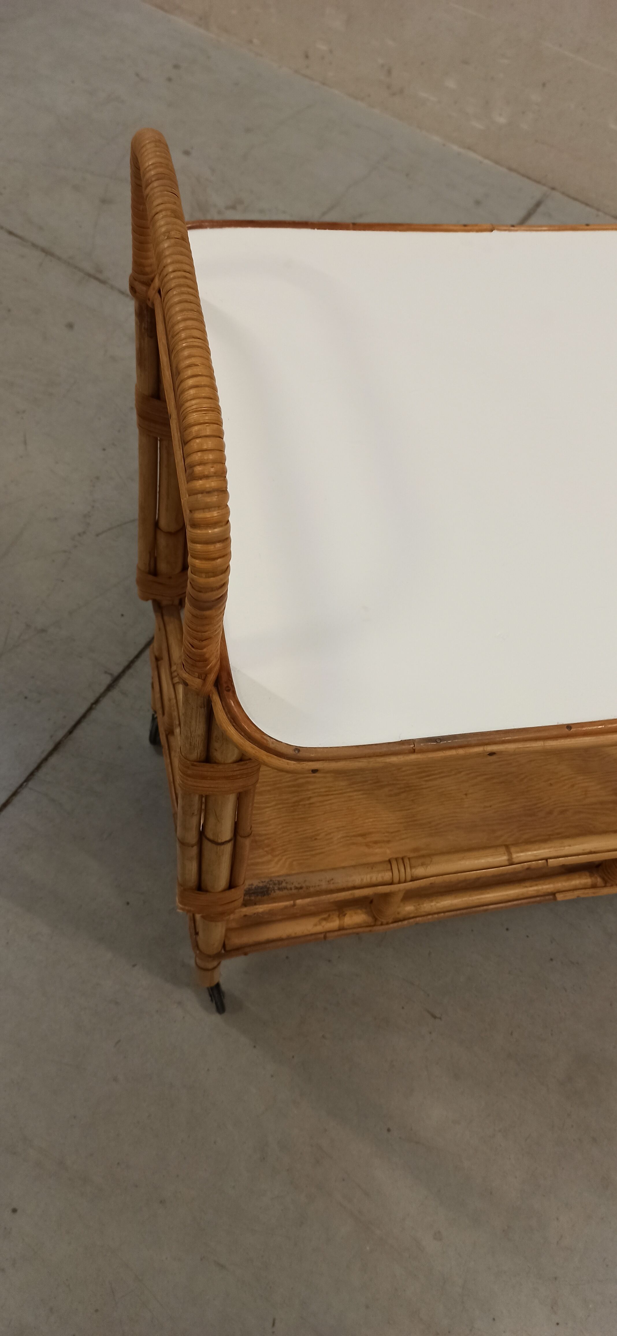 Vintage bamboo and rattan bar service