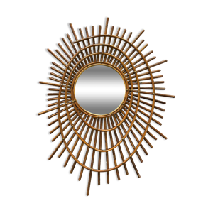 miroir soleil rotin Ortf